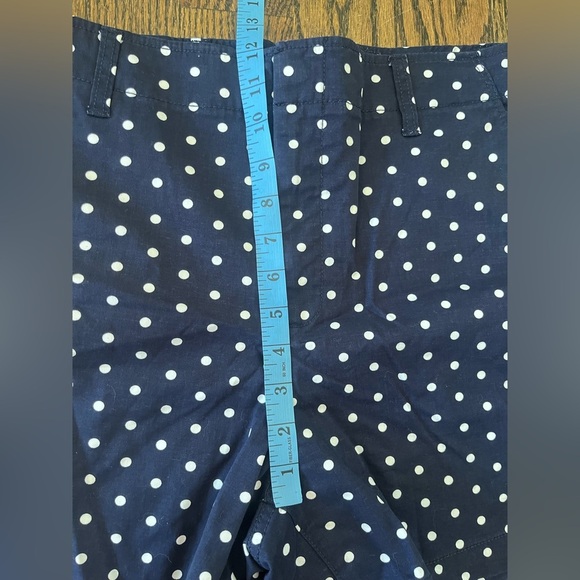 GAP Women's Downtown Khaki Shorts navy white polka dots Sz. 12 NWT - Picture 4 of 8